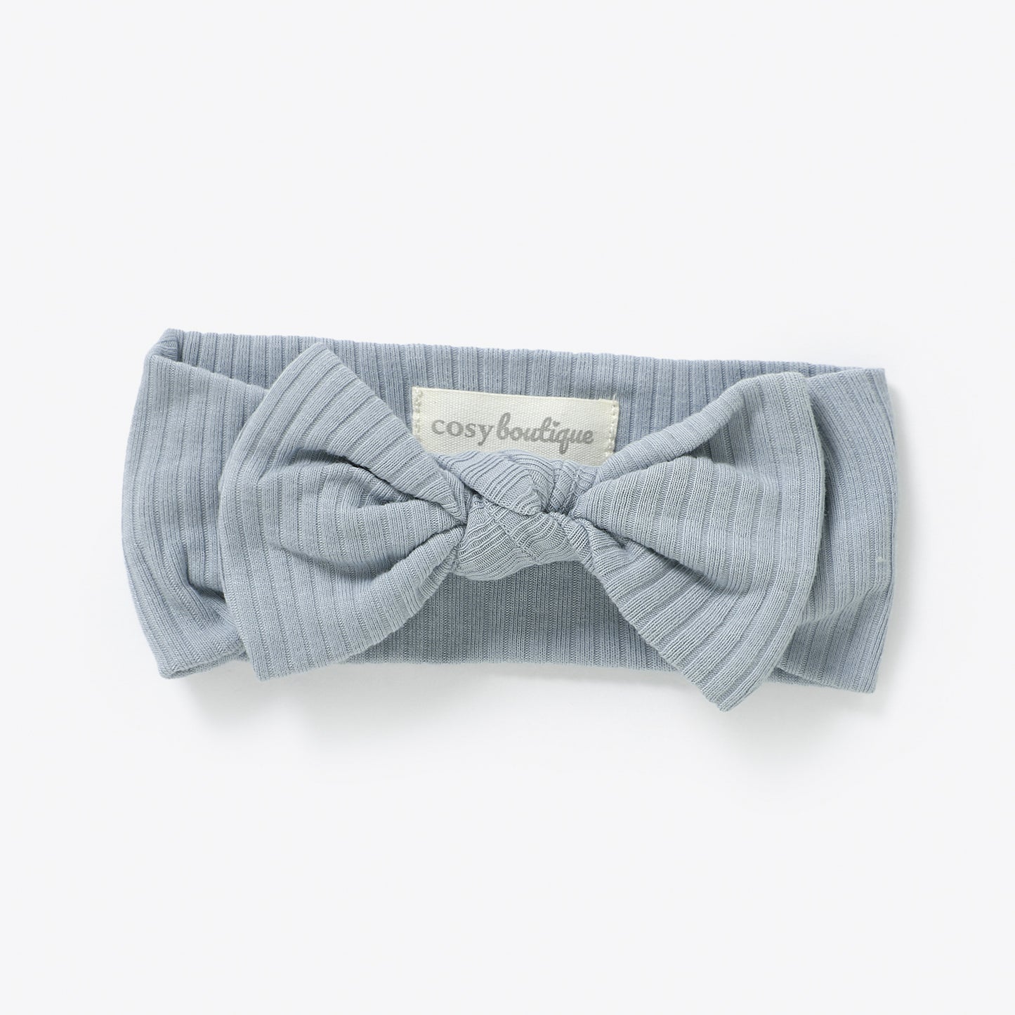 Organic Cotton Rib Bow Headband - Cosy Boutique