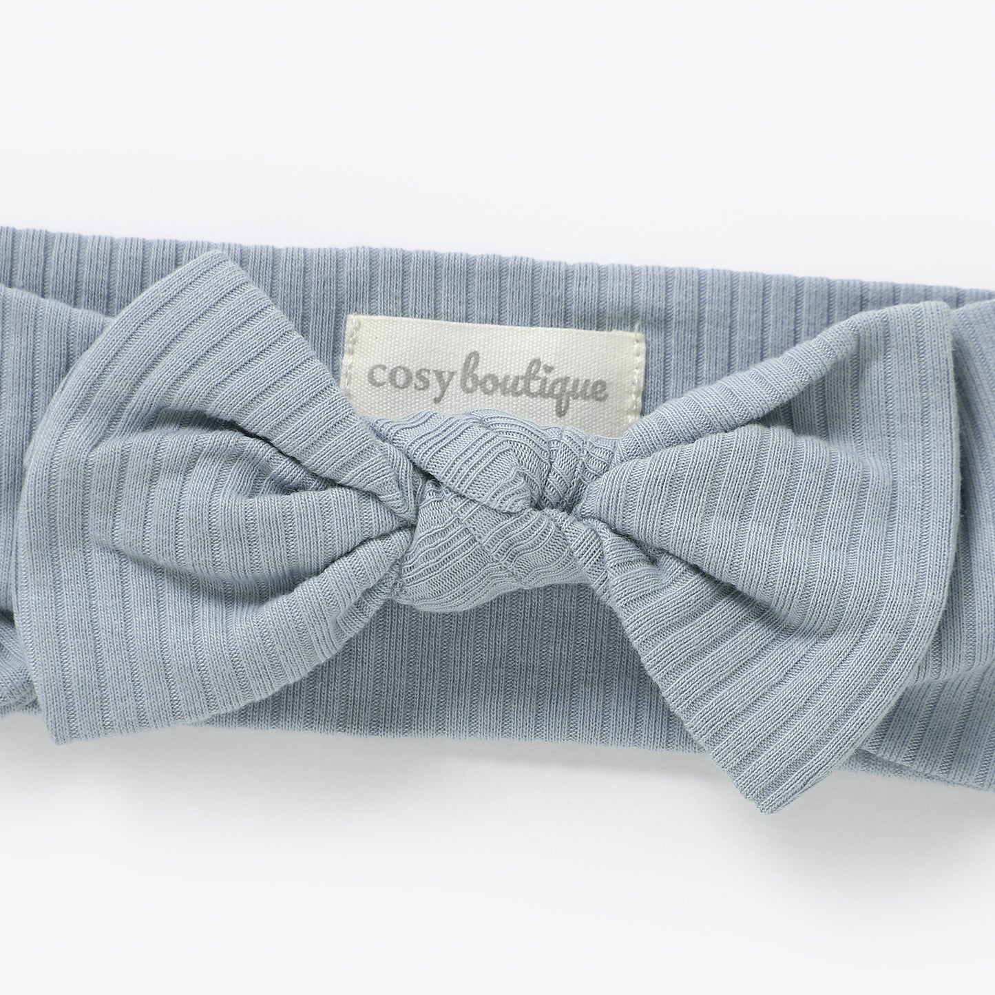 Organic Cotton Rib Bow Headband - Cosy Boutique