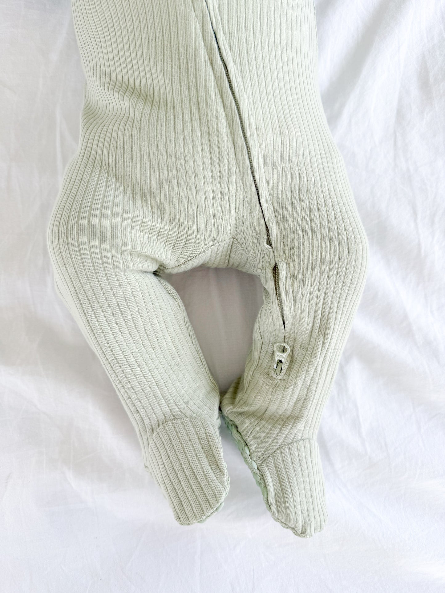 Organic Cotton Rib Zip Growsuit Onesie - Cosy Boutique