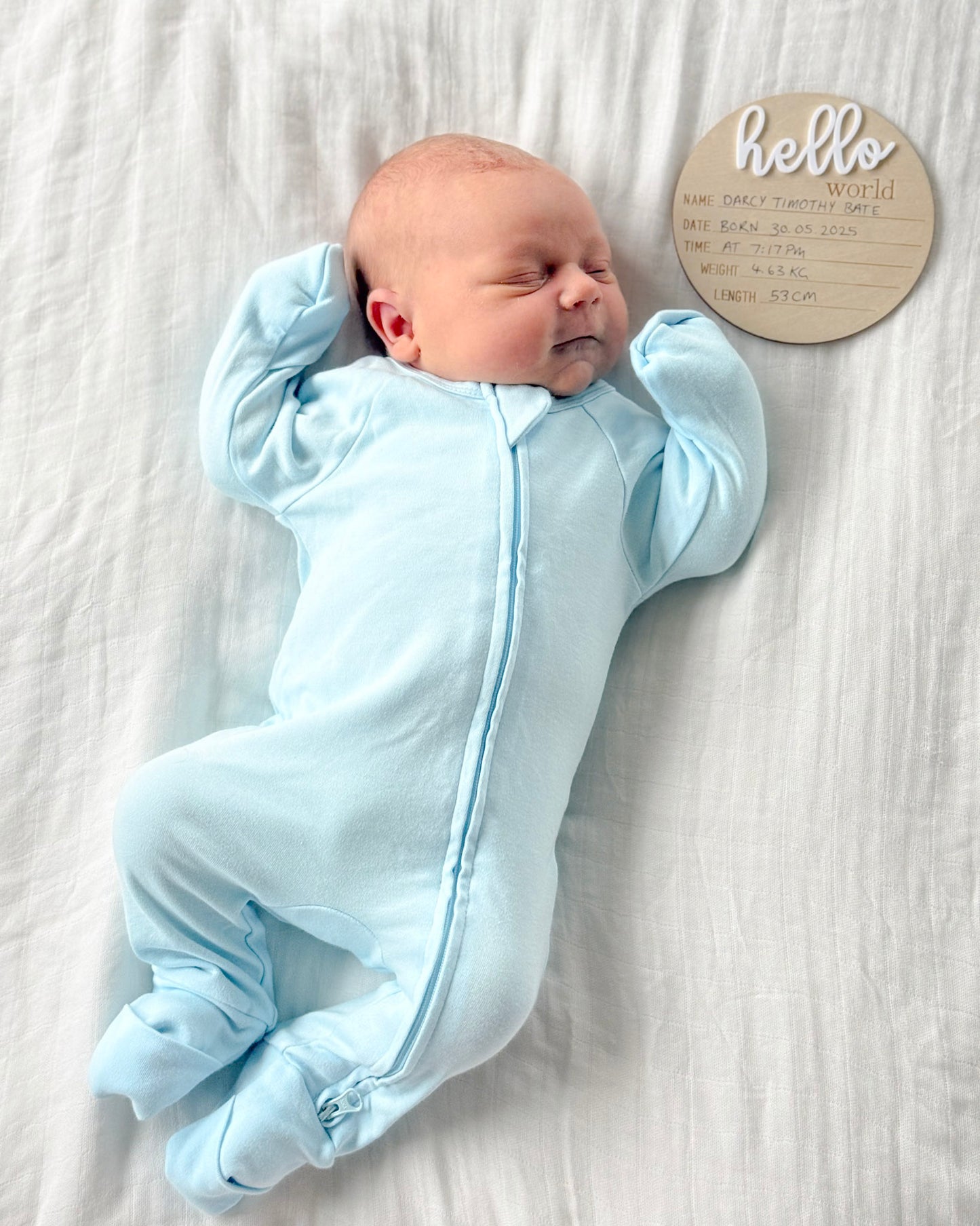 Organic Cotton Zip Growsuit Onesie - Cosy Boutique