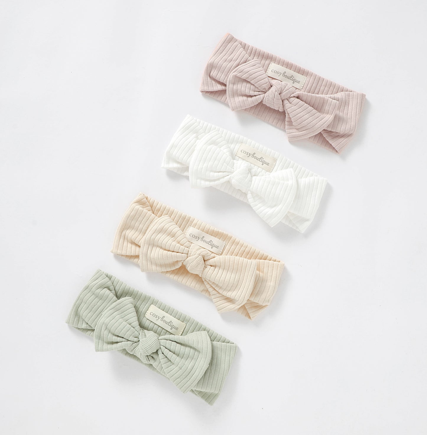 Organic Cotton Rib Bow Headband | Baby Headwear | Boys & Girls Clothing | Babies, Toddlers & Kids | Cosy Boutique NZ