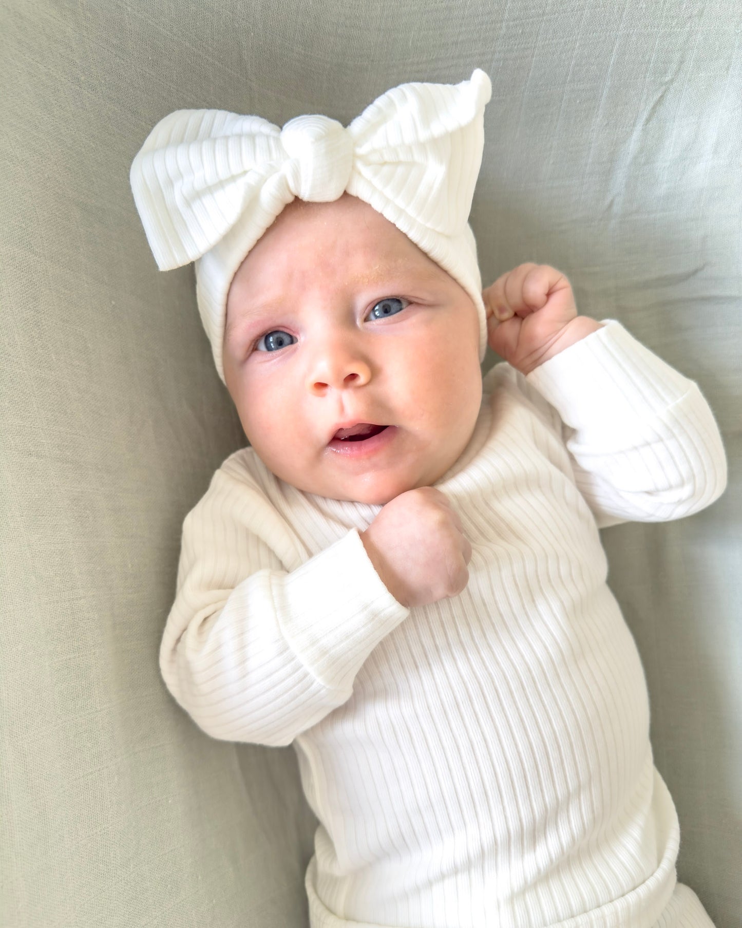 Organic Cotton Rib Bow Headband | Baby Headwear | Boys & Girls Clothing | Babies, Toddlers & Kids | Cosy Boutique NZ