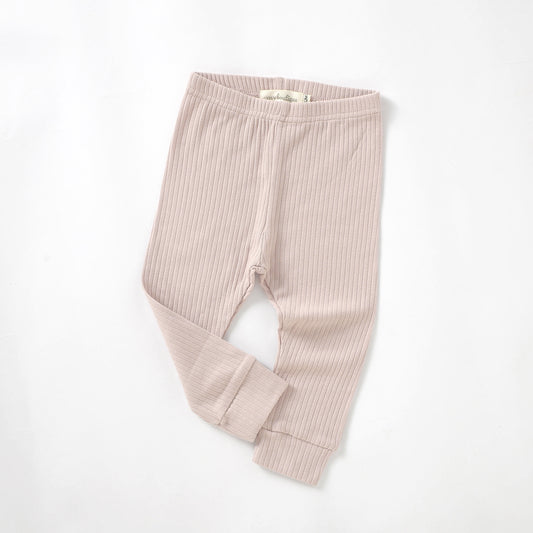 Organic Cotton Rib Leggings 0-3 Months (000) / Blush | Baby & Toddler Pants | Boys & Girls Clothing For Babies & Toddlers | Cosy Boutique NZ