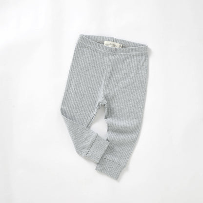 Organic Cotton Rib Leggings 0-3 Months (000) / Dove | Baby & Toddler Pants | Boys & Girls Clothing For Babies & Toddlers | Cosy Boutique NZ