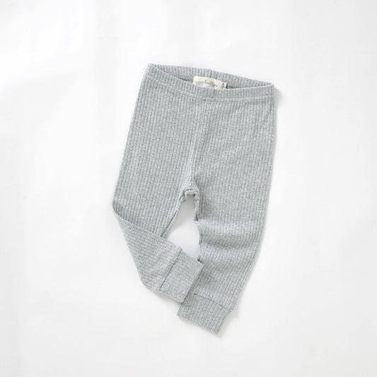 Organic Cotton Rib Leggings 0-3 Months (000) / Dove | Baby & Toddler Pants | Boys & Girls Clothing For Babies & Toddlers | Cosy Boutique NZ
