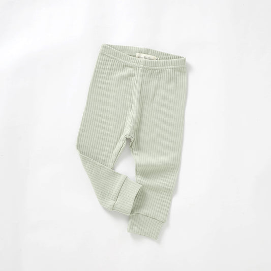 Organic Cotton Rib Leggings 3-6 Months (00) / Pear | Baby & Toddler Pants | Boys & Girls Clothing | Babies, Toddlers & Kids | Cosy Boutique NZ