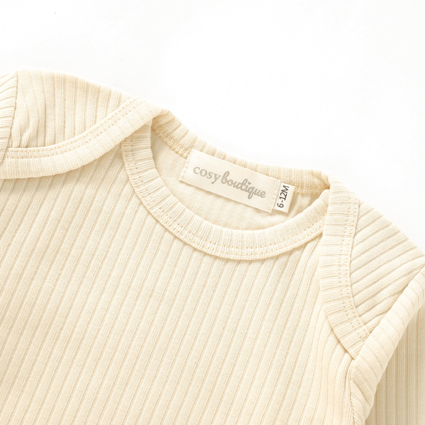 Organic Cotton Rib Long Sleeve Bodysuit | Baby Bodysuits | Boys & Girls Clothing | Babies, Toddlers & Kids | Cosy Boutique NZ