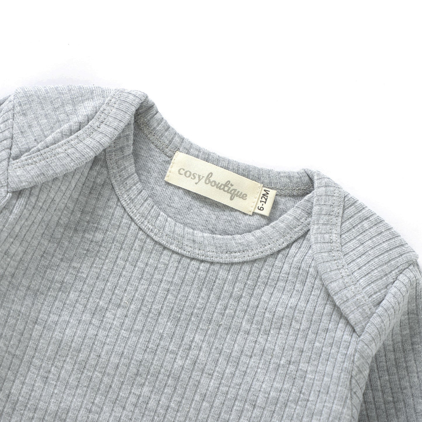 Organic Cotton Rib Long Sleeve Bodysuit | Baby Bodysuits | Boys & Girls Clothing | Babies, Toddlers & Kids | Cosy Boutique NZ