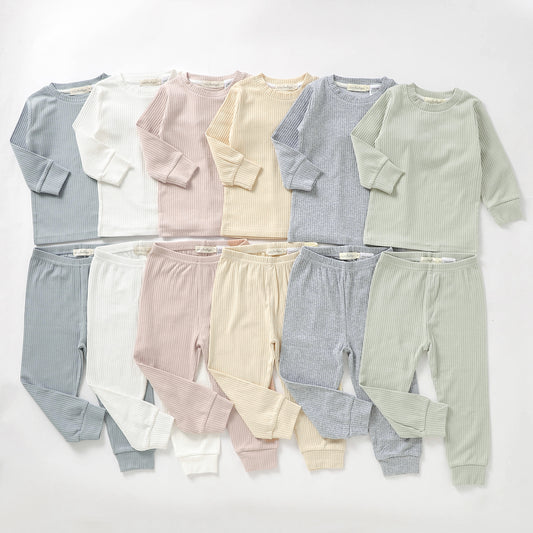 Organic Cotton Rib Long Sleeve PJ Set | Baby & Toddler Pyjamas | Boys & Girls Clothing | Babies, Toddlers & Kids | Cosy Boutique NZ