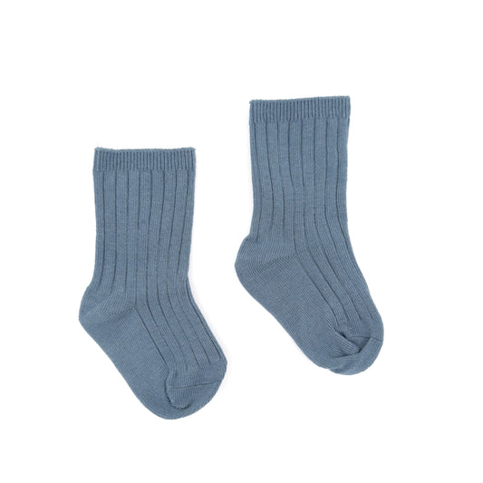 Organic Cotton Rib Pull Up Socks (One Pair) Small (0 - 1 Years) / Ocean | Baby Socks | Boys & Girls Clothing | Babies, Toddlers & Kids | Cosy Boutique NZ