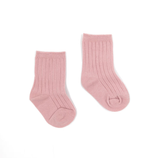 Organic Cotton Rib Pull Up Socks (One Pair) Small (0 - 1 Years) / Rose | Baby Socks | Boys & Girls Clothing For Babies & Toddlers | Cosy Boutique NZ