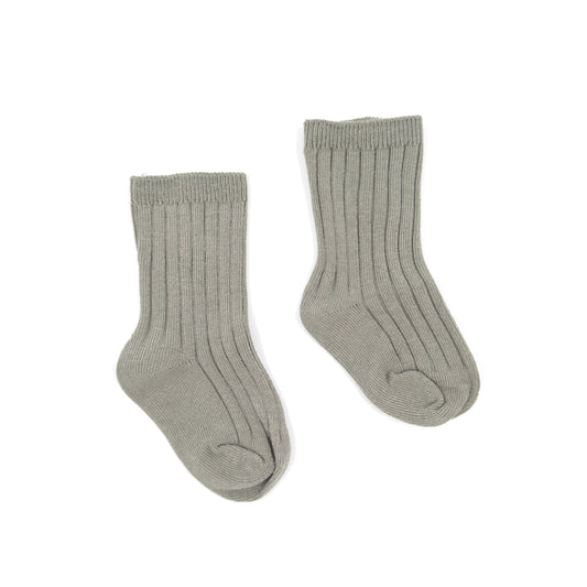 Organic Cotton Rib Pull Up Socks (One Pair) Small (0 - 1 Years) / Thyme | Baby Socks | Boys & Girls Clothing For Babies & Toddlers | Cosy Boutique NZ