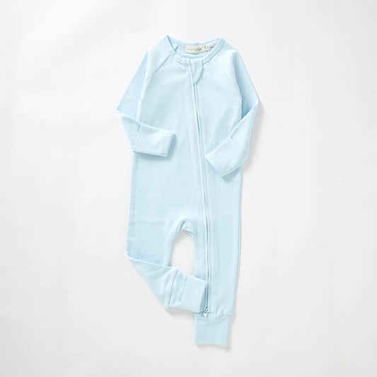 Organic Cotton Zip Growsuit Onesie Newborn (0000) / Blueberry | Baby Onesies | Boys & Girls Clothing | Babies, Toddlers & Kids | Cosy Boutique NZ