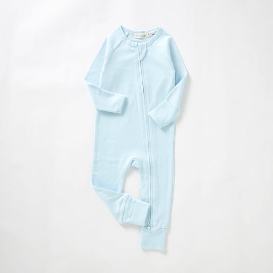 Organic Cotton Zip Front Onesie Newborn (0000) / Blueberry | Baby Onesies | Boys & Girls Clothing For Babies & Toddlers | Cosy Boutique NZ