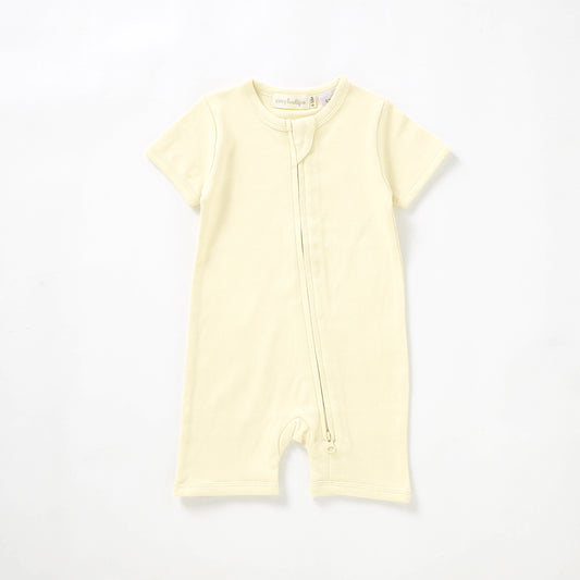 Organic Cotton Zip Front Short Sleeve Romper 0-3 Months (000) / Pineapple | Baby Rompers | Boys & Girls Clothing | Babies, Toddlers & Kids | Cosy Boutique NZ