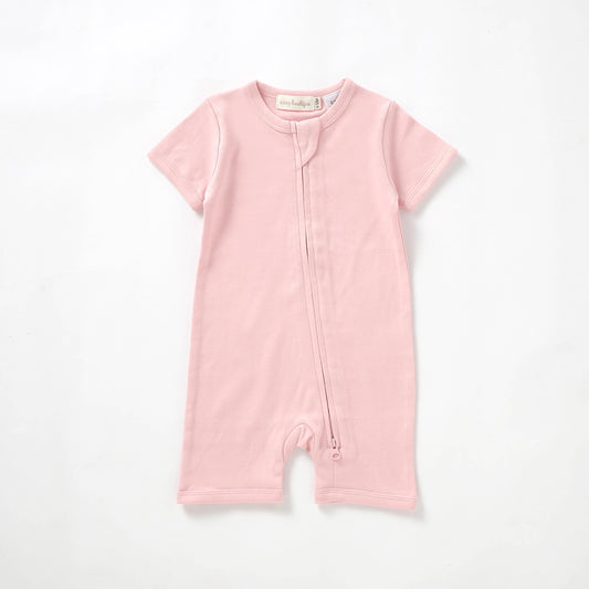 Organic Cotton Zip Front Short Sleeve Romper 0-3 Months (000) / Watermelon | Baby Rompers | Boys & Girls Clothing | Babies, Toddlers & Kids | Cosy Boutique NZ