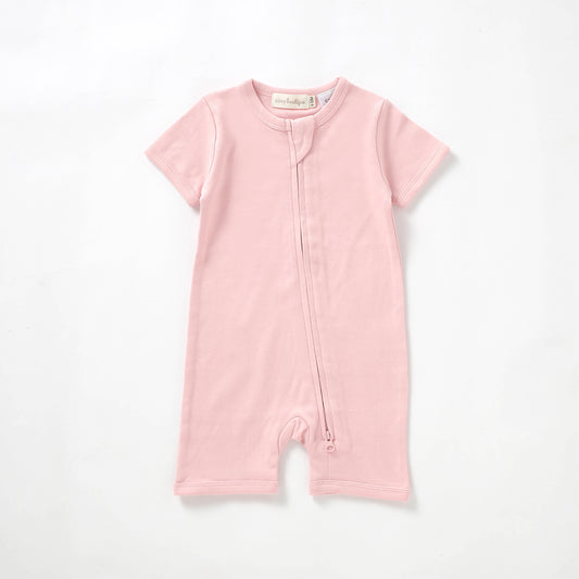 Organic Cotton Zip Front Short Sleeve Romper 0-3 Months (000) / Watermelon | Baby Rompers | Boys & Girls Clothing For Babies & Toddlers | Cosy Boutique NZ