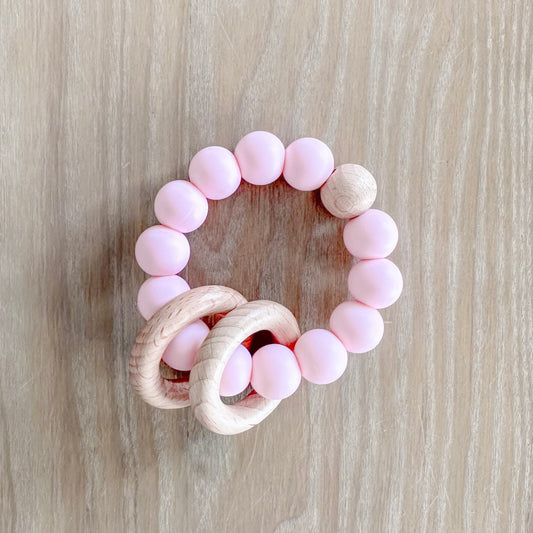 Silicone Beaded Teether Ring - Cosy Boutique