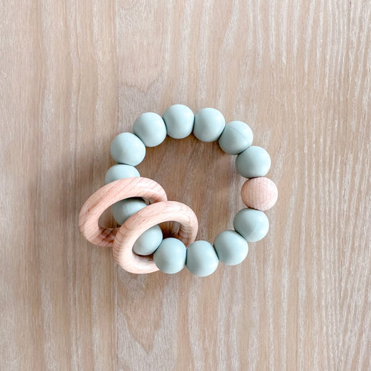 Silicone Beaded Teether Ring - Cosy Boutique