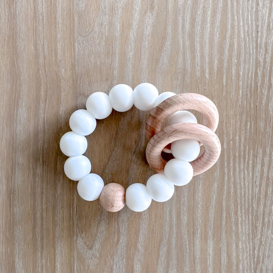 Silicone Beaded Teether Ring - Cosy Boutique