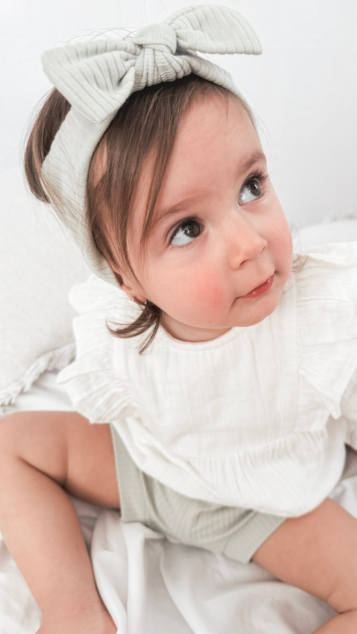Organic Cotton Rib Bow Headband - Cosy Boutique