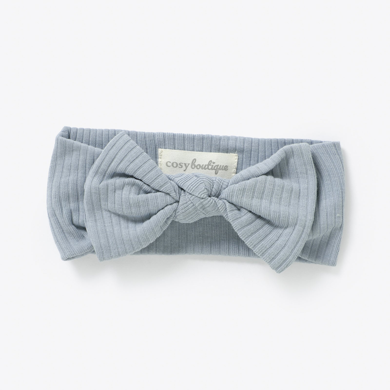 Organic Cotton Rib Bow Headband - Cosy Boutique