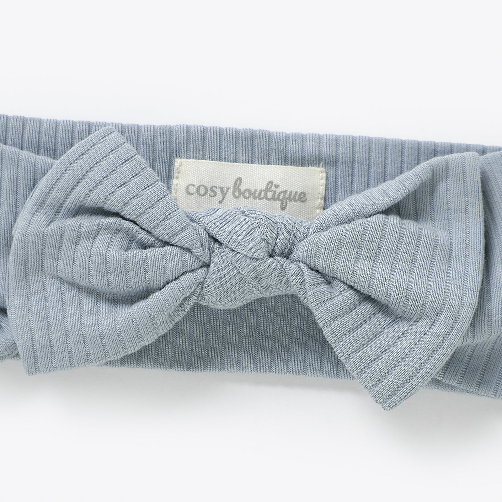 Organic Cotton Rib Bow Headband - Cosy Boutique
