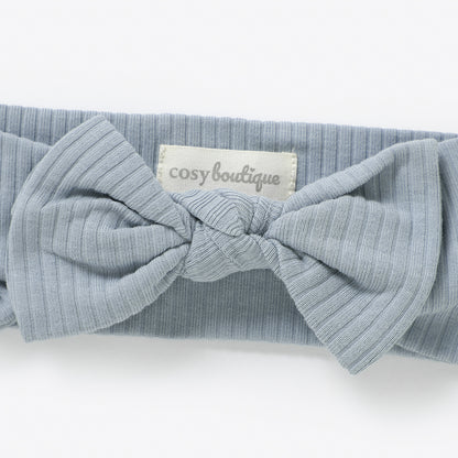 Organic Cotton Rib Bow Headband - Cosy Boutique