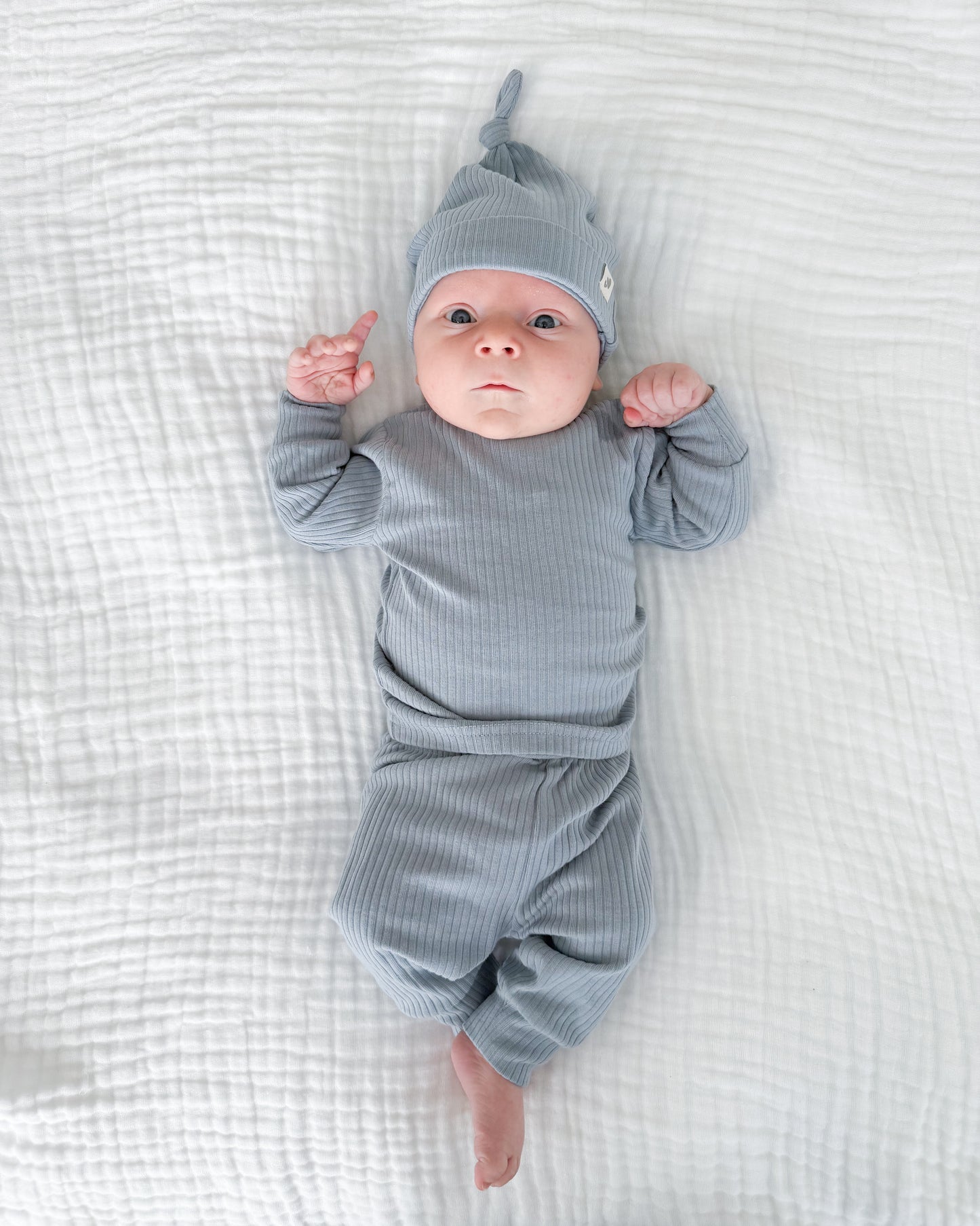 Organic Cotton Rib Long Sleeve PJ Set - Cosy Boutique