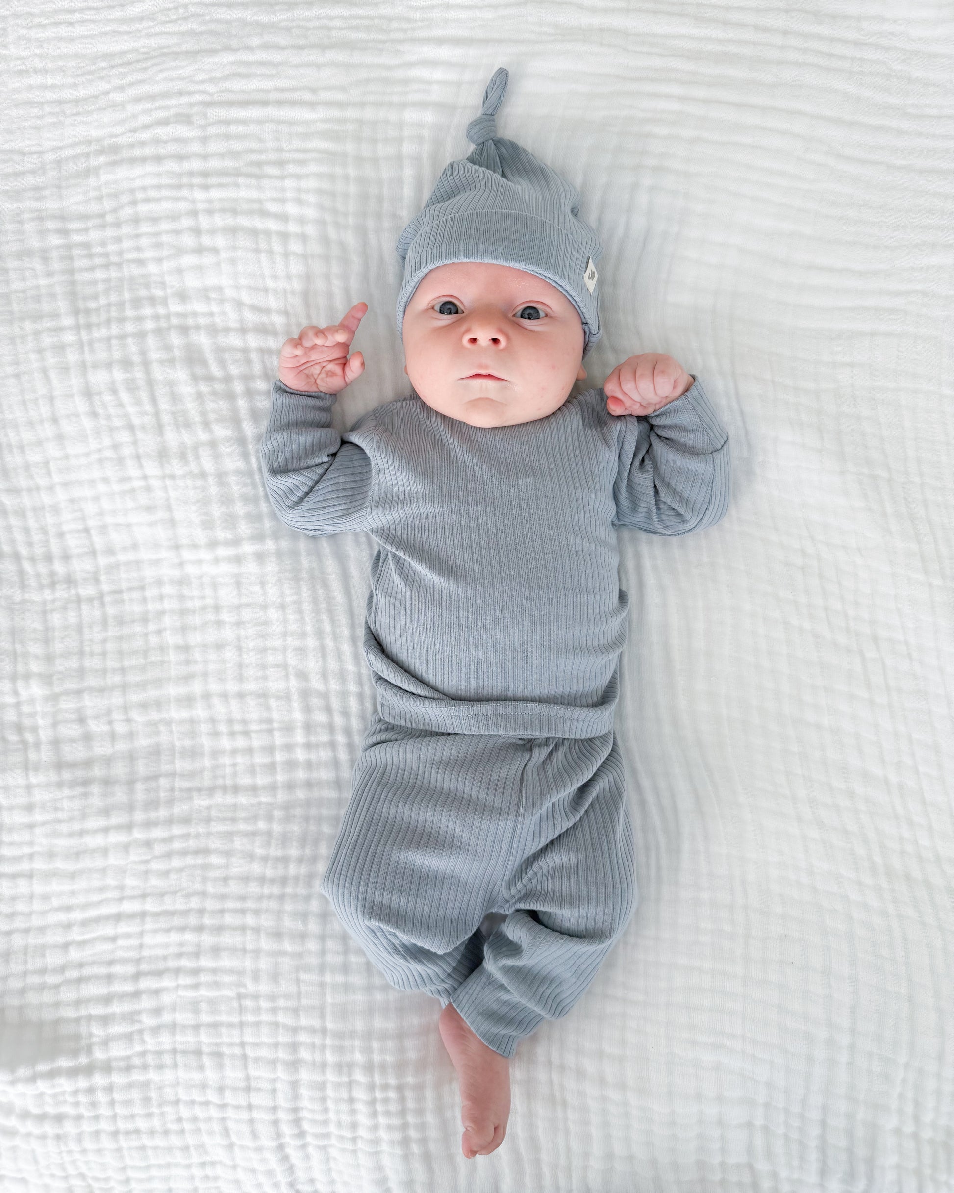 Organic Cotton Rib Long Sleeve PJ Set - Cosy Boutique