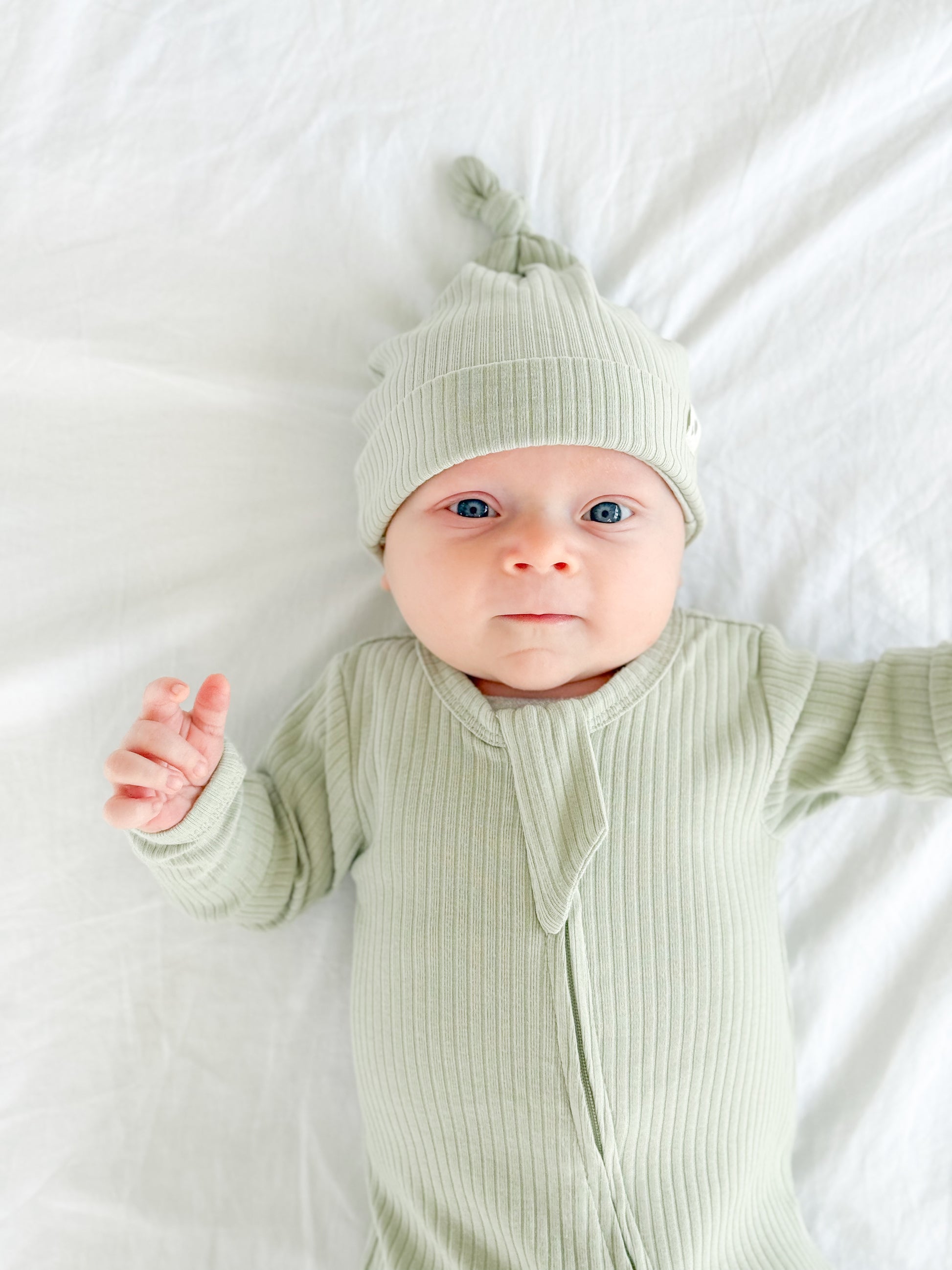 Organic Cotton Rib Zip Growsuit Onesie - Cosy Boutique