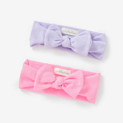 Organic Cotton Fine Rib Bow Headband | Baby Headwear | Boys & Girls Clothing | Babies, Toddlers & Kids | Cosy Boutique NZ