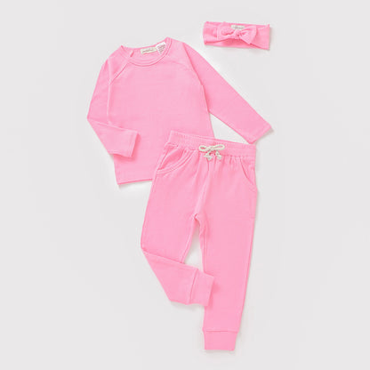 Organic Cotton Fine Rib Lounge PJ Set | Baby & Toddler Pyjamas | Boys & Girls Clothing | Babies, Toddlers & Kids | Cosy Boutique NZ