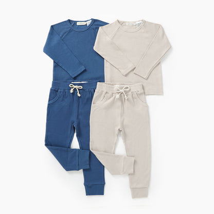 Organic Cotton Fine Rib Lounge PJ Set | Baby & Toddler Pyjamas | Boys & Girls Clothing | Babies, Toddlers & Kids | Cosy Boutique NZ