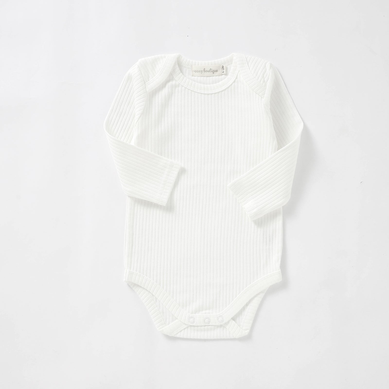 Rib Long Sleeve Bodysuit Cotton Baby Essentials Cosy Boutique NZ
