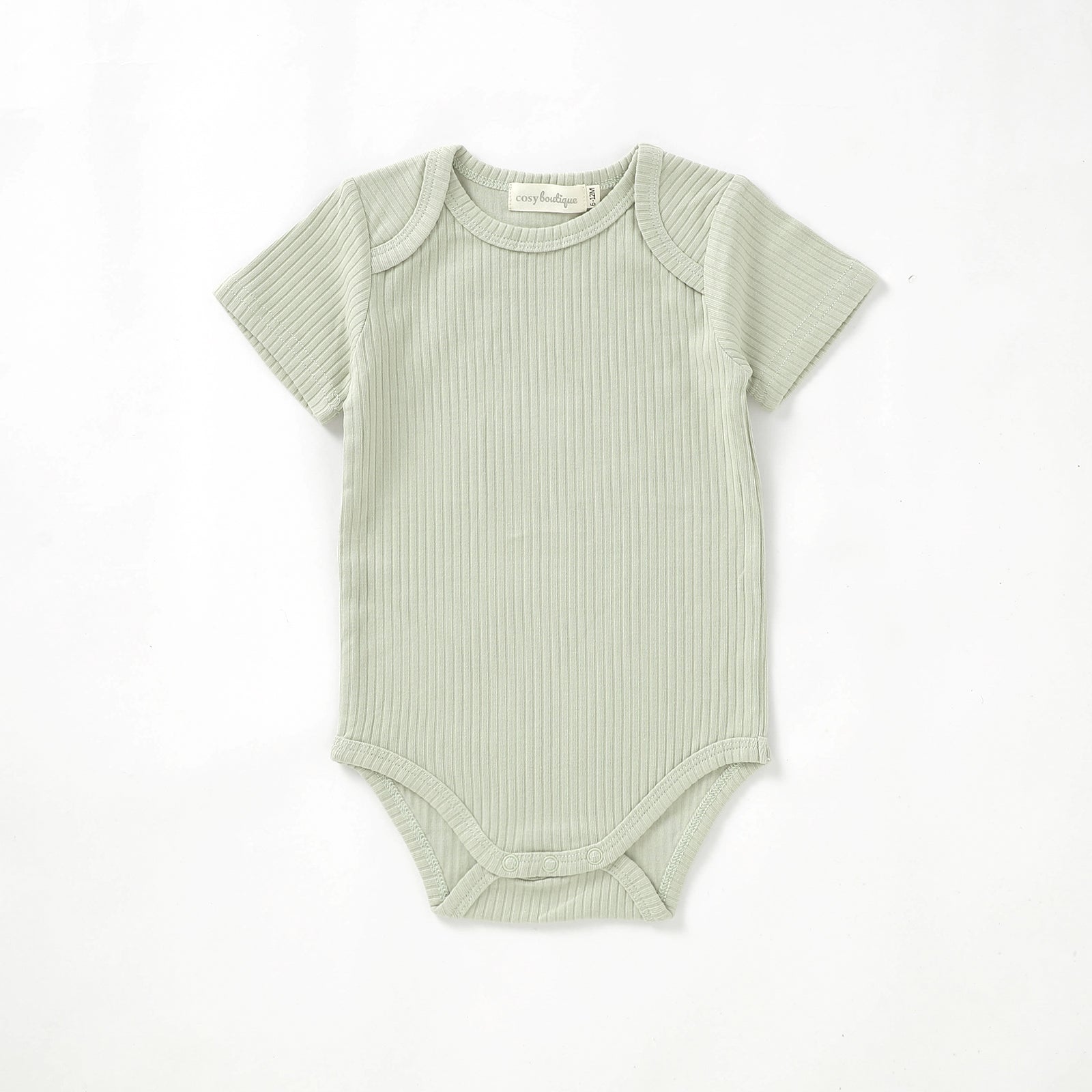 Organic Cotton Rib Short Sleeve Bodysuit 0-3 Months (000) / Pear | Baby Bodysuits | Boys & Girls Clothing | Babies, Toddlers & Kids | Cosy Boutique NZ