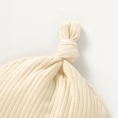 Organic Cotton Rib Tie Knot Beanie | Baby Headwear | Boys & Girls Clothing | Babies, Toddlers & Kids | Cosy Boutique NZ