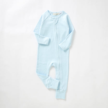 Organic Cotton Zip Growsuit Onesie Newborn (0000) / Blueberry | Baby Onesies | Boys & Girls Clothing | Babies, Toddlers & Kids | Cosy Boutique NZ