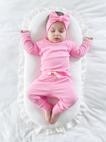 Organic Cotton Fine Rib Lounge PJ Set